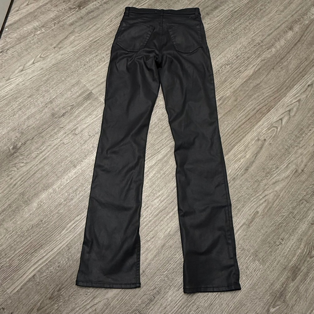 Abercrombie & Fitch 90s Slim Straight Ultra High Rise Coated Black Pants 27 TALL - Picture 4 of 12
